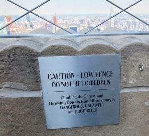 Empire State Building. Caution Sign. Vivacious Views